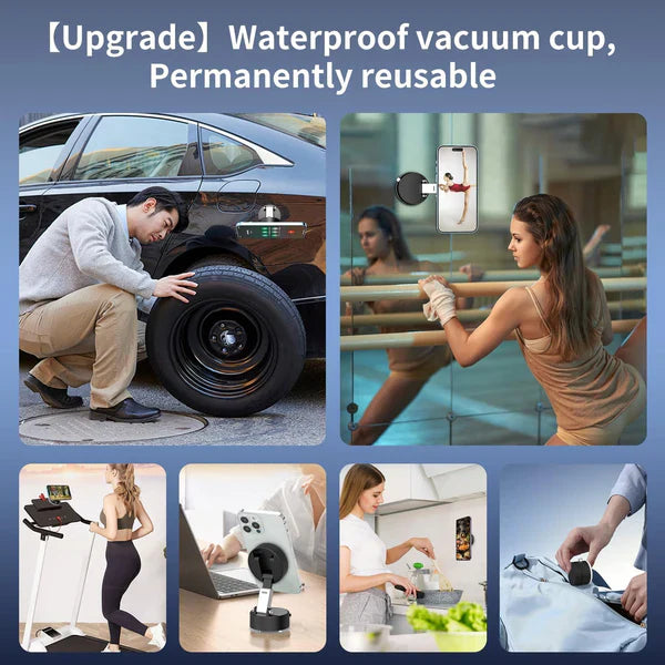 Vacuum Magnetic Suction Phone Holder – Ultra-Stable 360° Rotation Mount