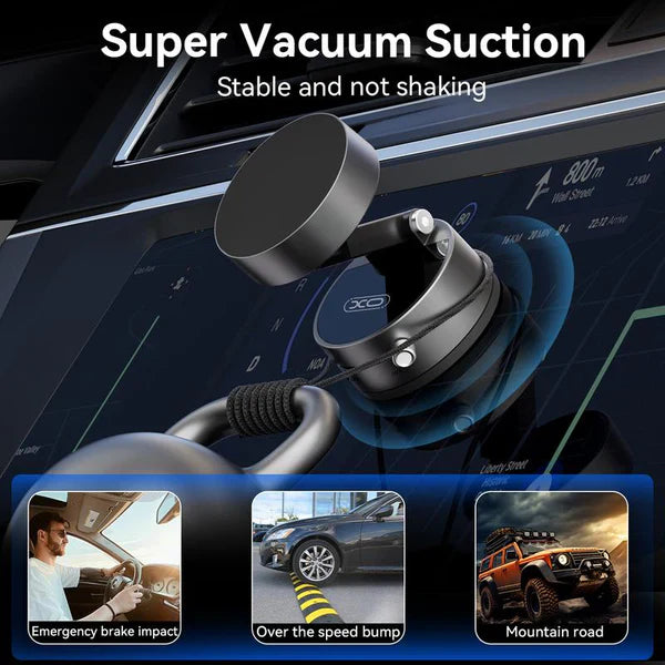 Vacuum Magnetic Suction Phone Holder – Ultra-Stable 360° Rotation Mount