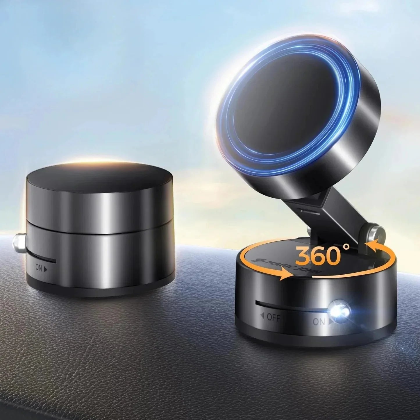 Vacuum Magnetic Suction Phone Holder – Ultra-Stable 360° Rotation Mount
