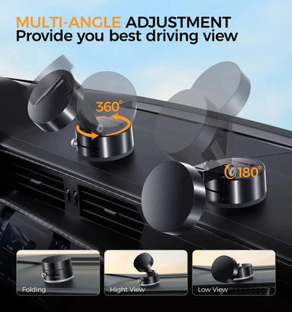 Vacuum Magnetic Suction Phone Holder – Ultra-Stable 360° Rotation Mount