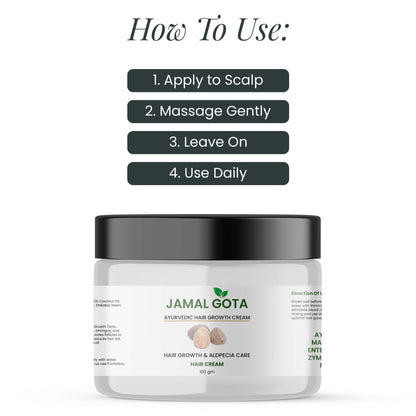 Jamalgota Ayurvedic Hair Growth Cream (Pack of 2)