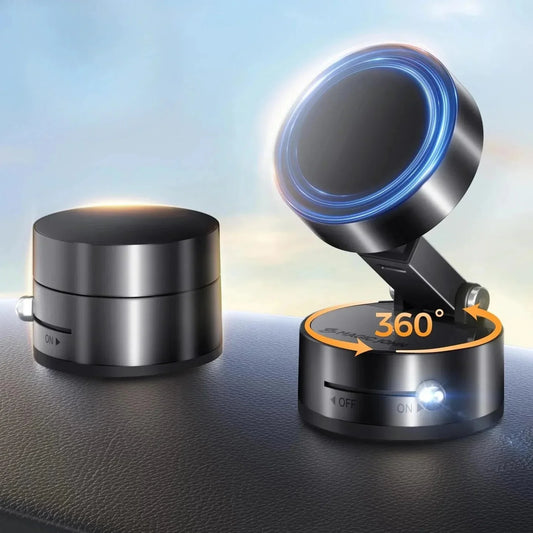 Vacuum Magnetic Suction Phone Holder – Ultra-Stable 360° Rotation Mount